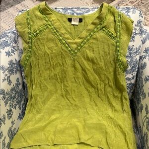 Green Sleeveless Top